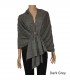 Chic 2ply Dark Grey cashmere shawls