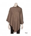 Two In One Beige Poncho And Muffler