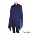 Cosy Navy Blue Cashmere Shawls